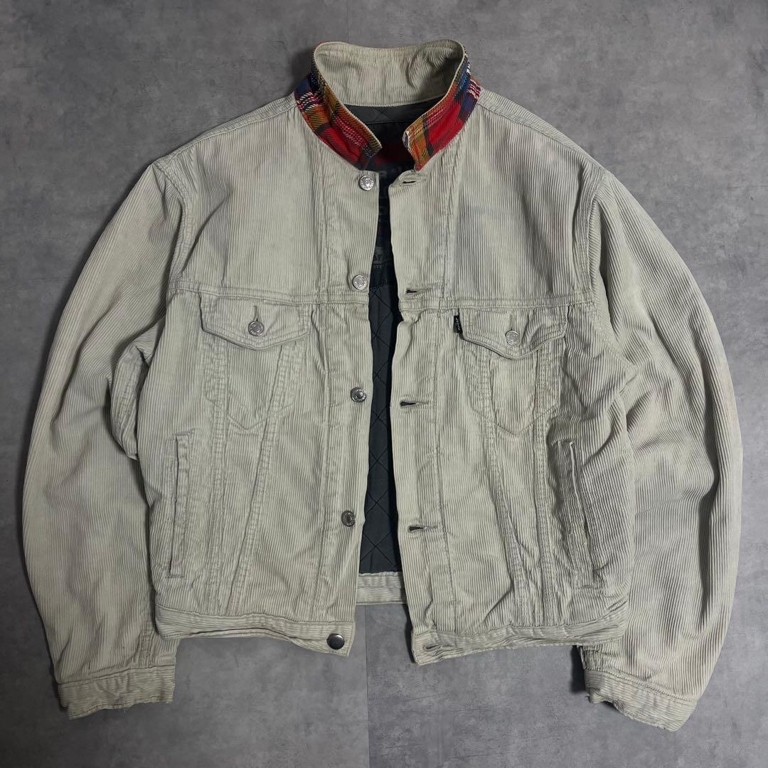 激レア！Levi's コーデュロイトラッカージャケット　裏地キルティング　黒タブ