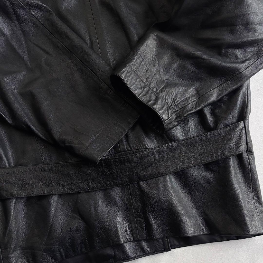 80s-90s EURO label “KIMONO\" leather JKT