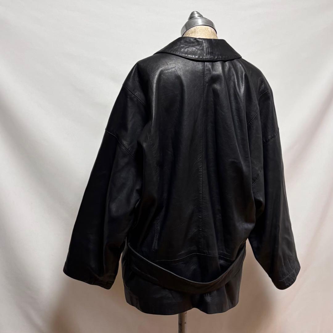 80s-90s EURO label “KIMONO\" leather JKT