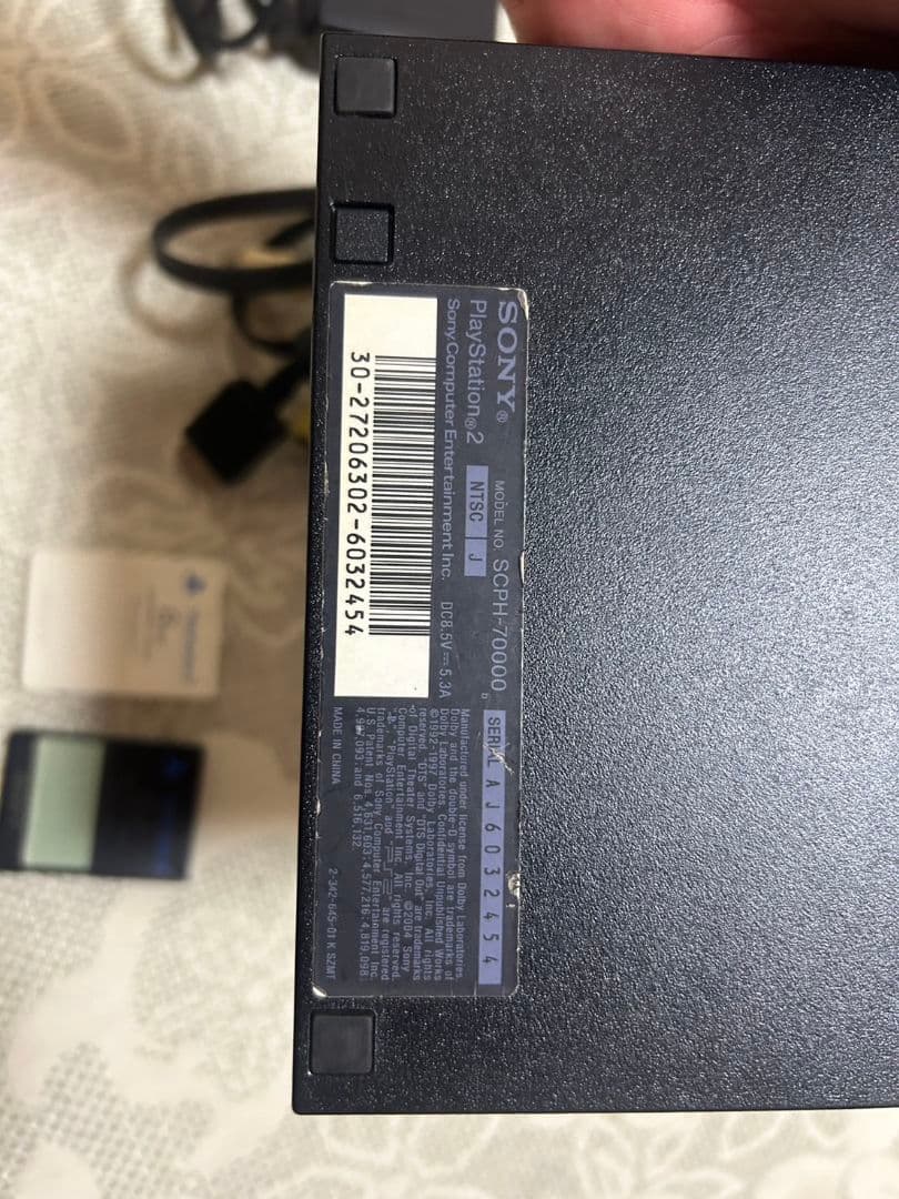 SONY PlayStation2 SCPH-70000 、メモリーカード2個