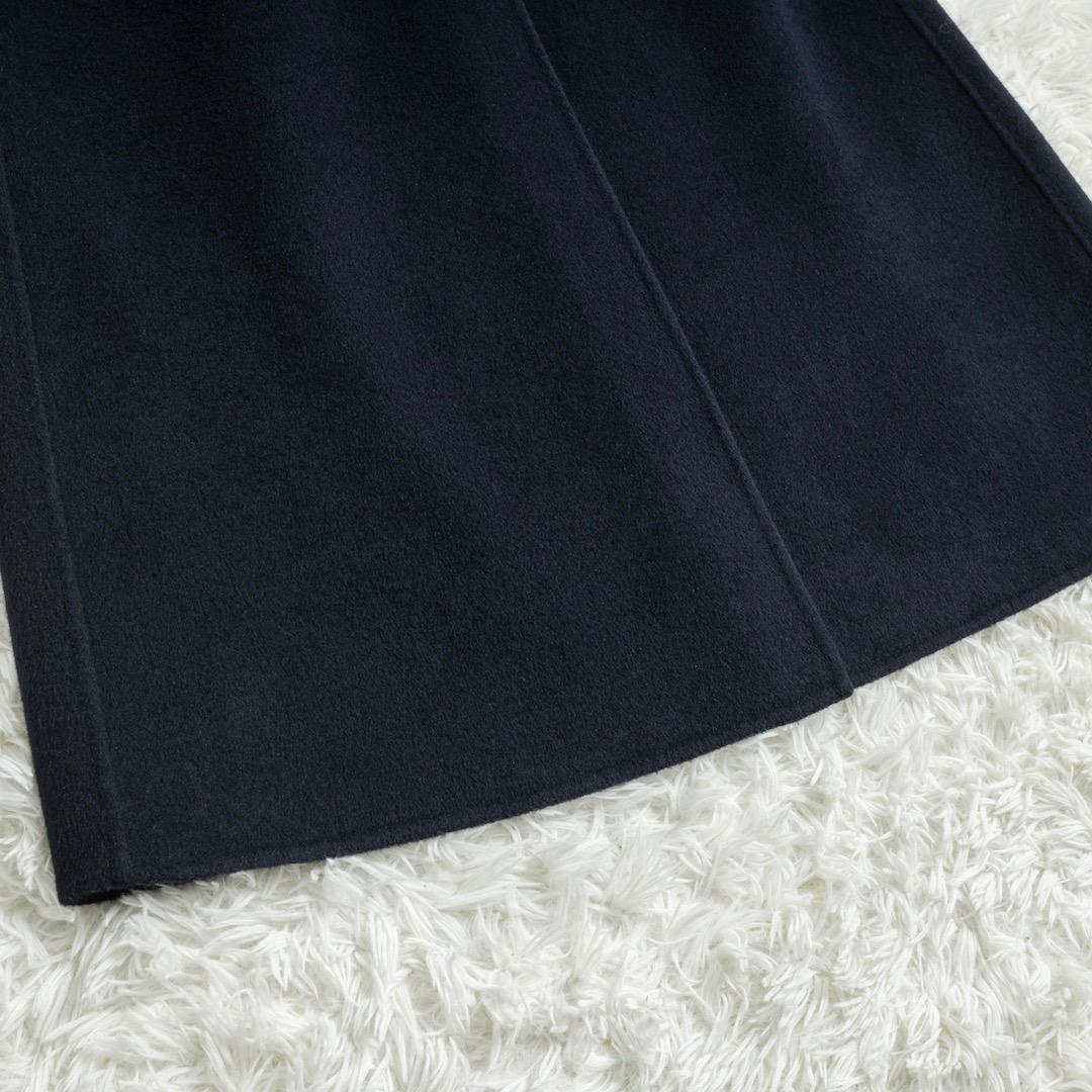 Deuxieme Classe ウールアンゴラ ロングベスト 38 ネイビー
