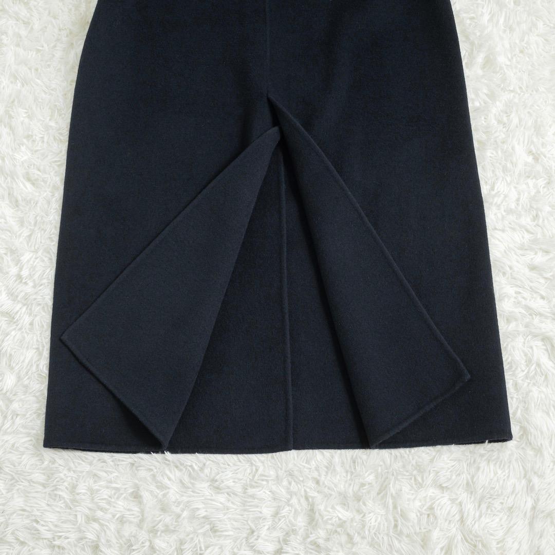 Deuxieme Classe ウールアンゴラ ロングベスト 38 ネイビー