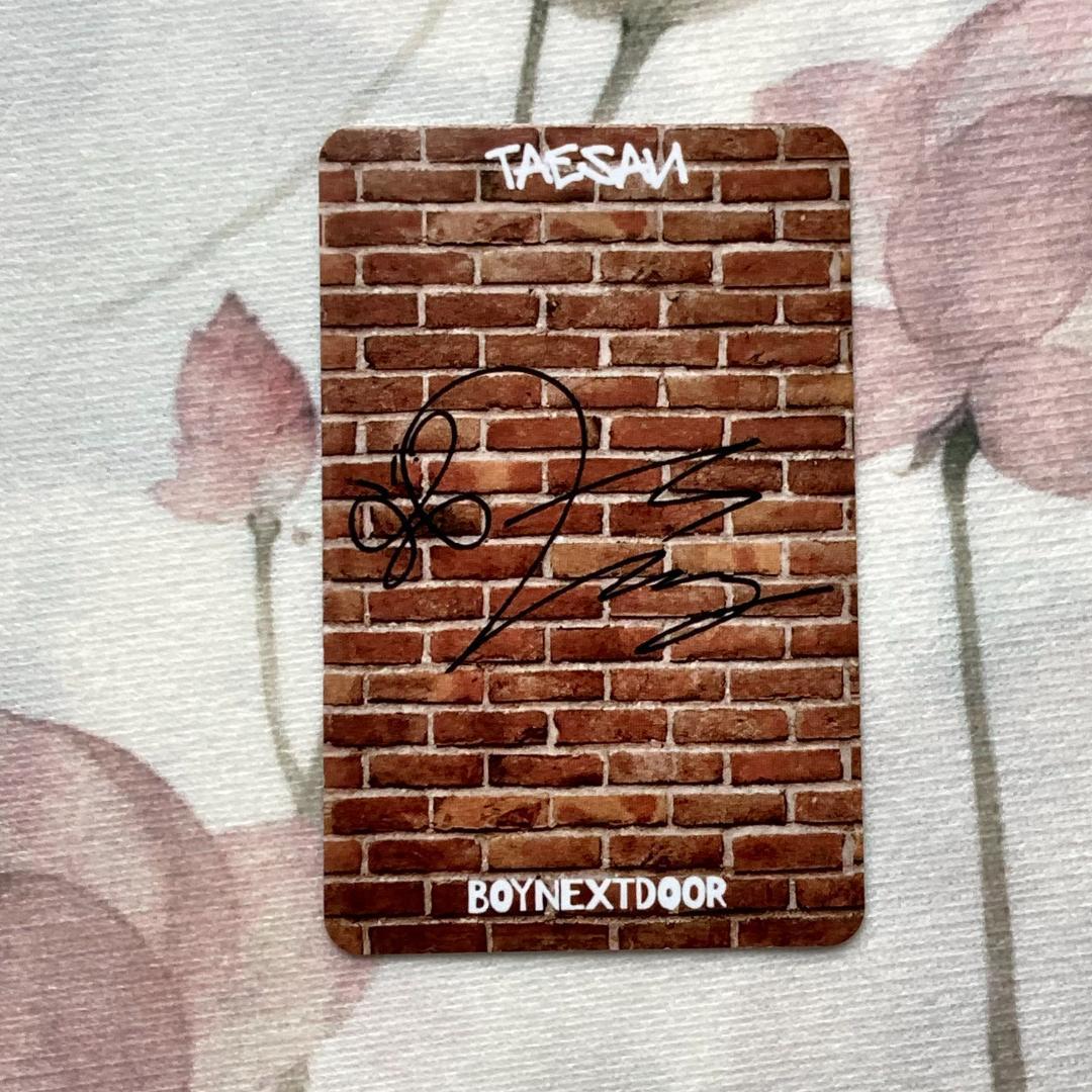 BOYNEXTDOOR テサン アルバムイベント who weverse トレカ