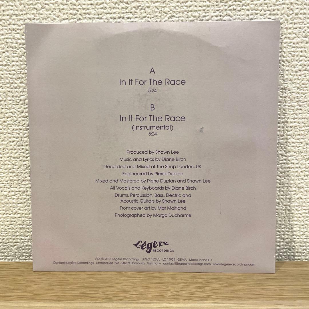 DIANE BIRCH in it for the race 7インチレコード