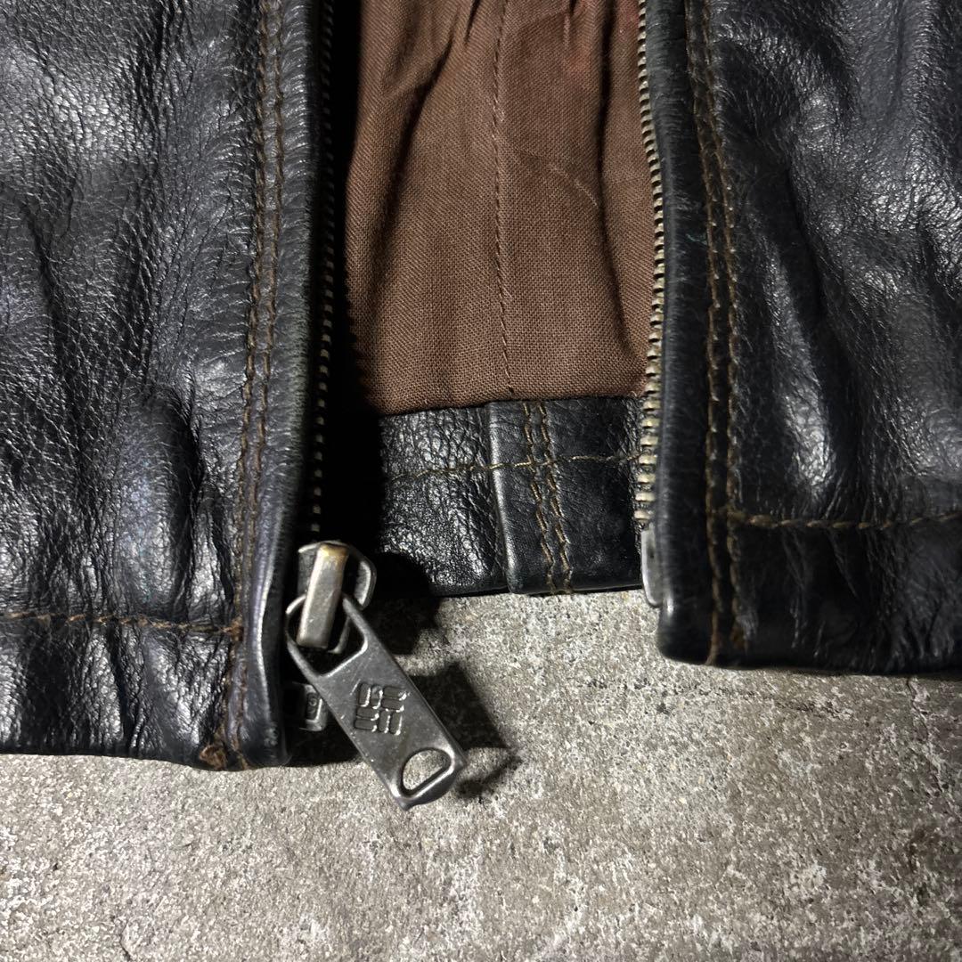 【希少】Columbia レザージャケット XXL 本革 ジップ不良あり