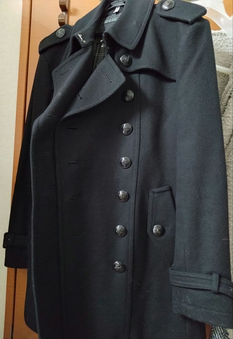 最終★BURBERRY★BLACKLABEL★メンズコート黒　ブラックレーベル