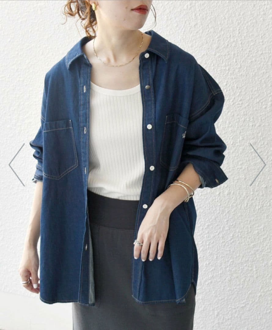 SHIPS any: デニム ポケット シャツ[SHIPS any DENIM]