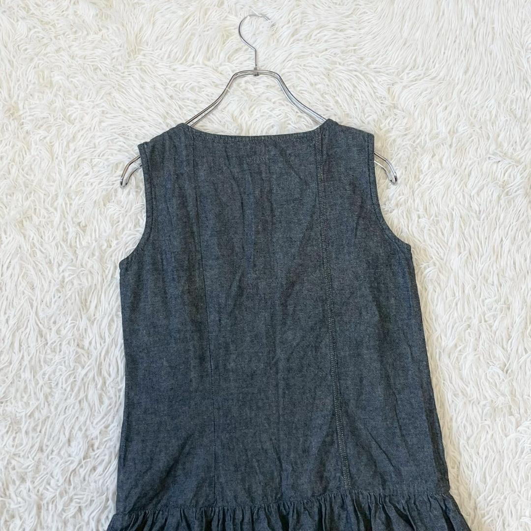 KAPITAL ノースリーブ　デニム　インディゴ　ピンタック　ワンピース