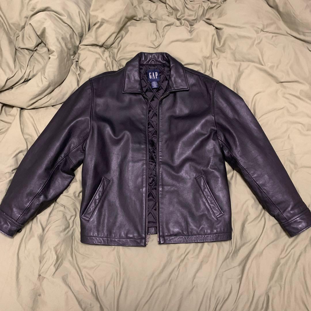 美品 90s OLD GAP レザージャケット 黒 ブラック