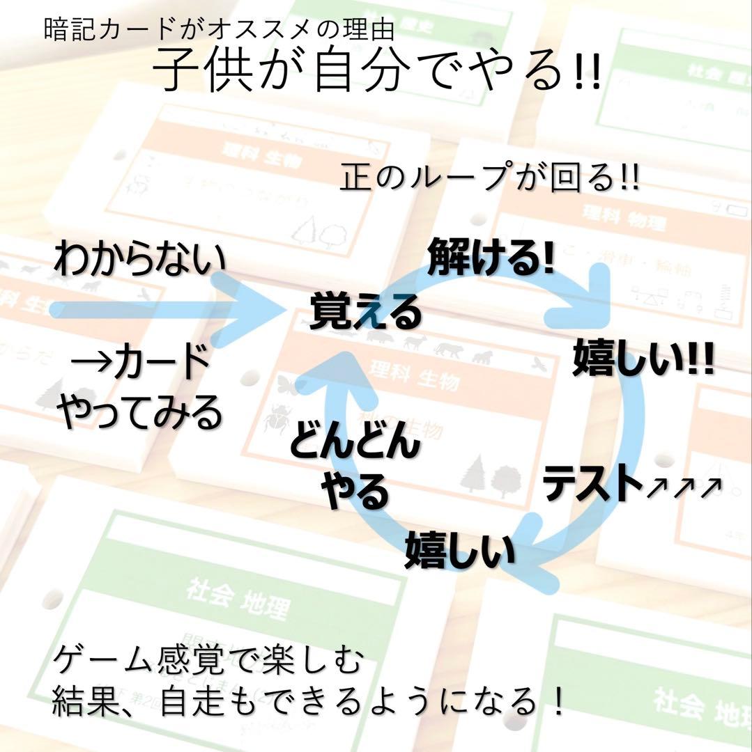 中学受験 暗記カード【5年上 理科11-19回】予習シリーズ 組み分けテスト対策