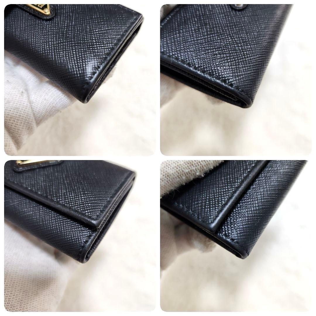 ✨極美品　付属品完備✨プラダ　キーケース　6連　サフィアーノ　三角ロゴ　ブラック