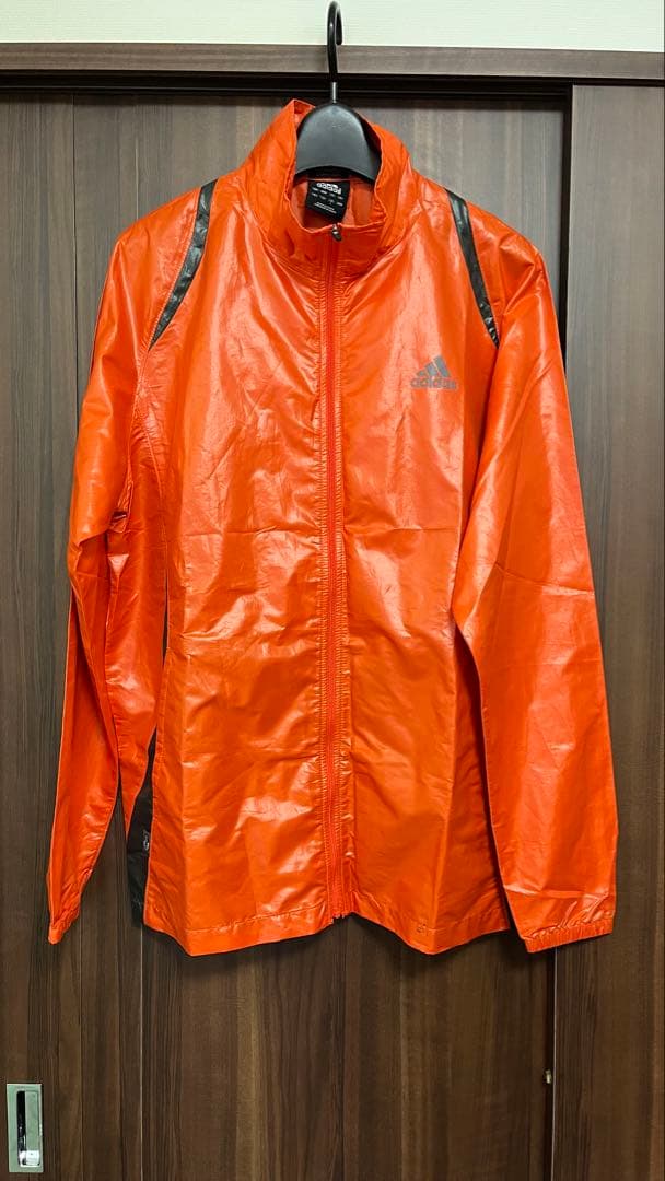 adidas ウインドブレーカー オレンジ フルジップ