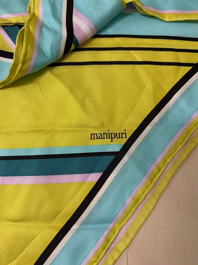 【美品】manipuri マニプリ スカーフ 88cm