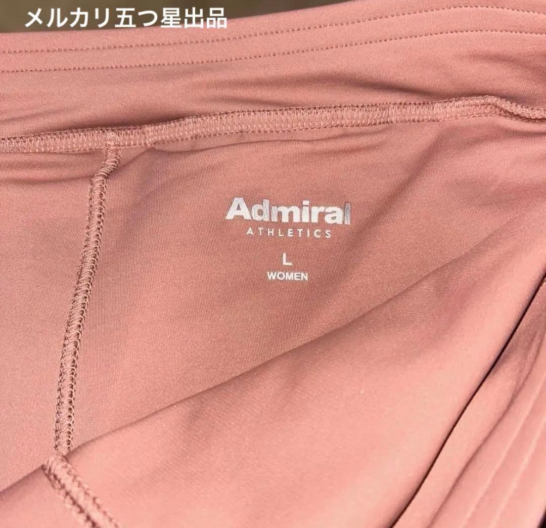 AdmiralコラボmuピンクLプリーツスカートテニスウェアスコートレディース