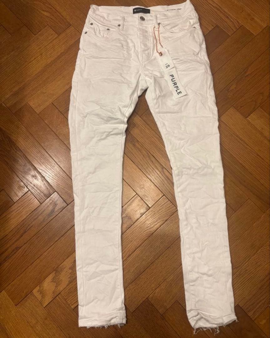 新品 PURPLE BRAND ホワイトスキニーデニム29 パープルブランド
