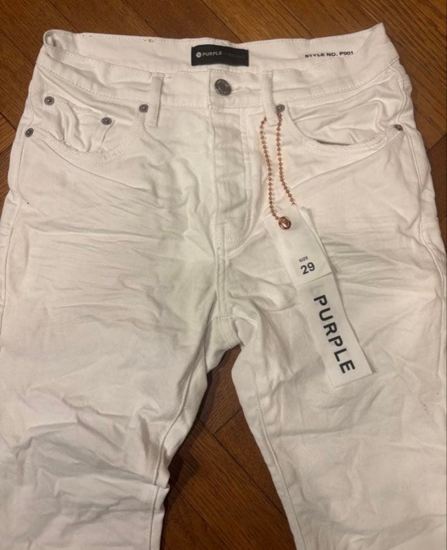 新品 PURPLE BRAND ホワイトスキニーデニム29 パープルブランド