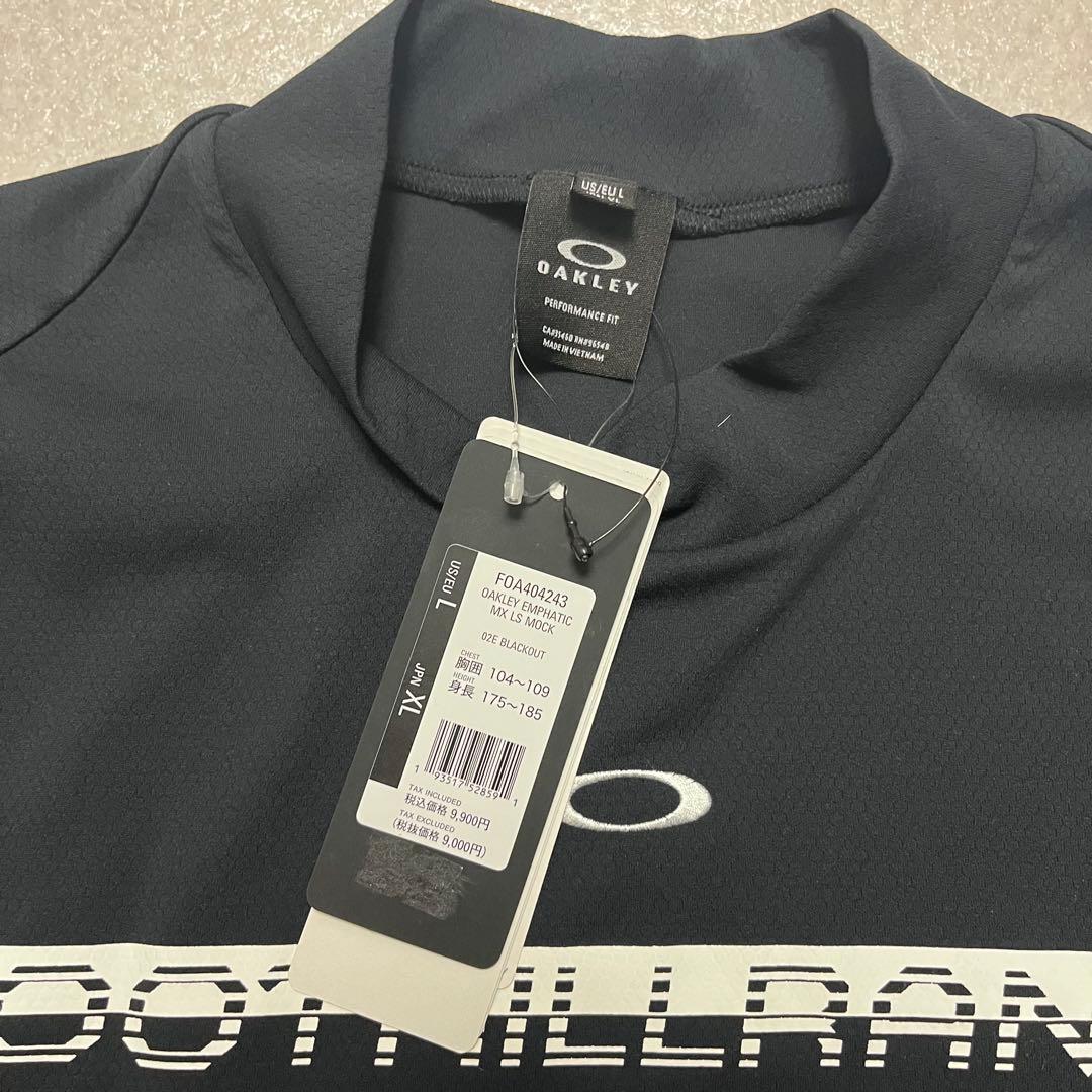 【新品タグ付】OAKLEY オークリー モックネック長袖カットソー 黒 XL