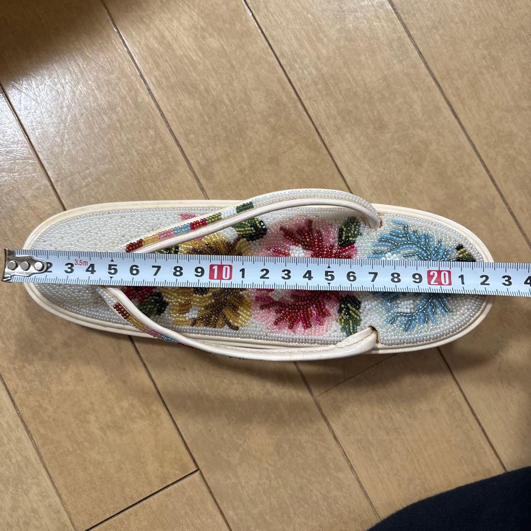 和装小物　ビーズバッグ　サンダル　ハンドバッグ　がま口　花柄