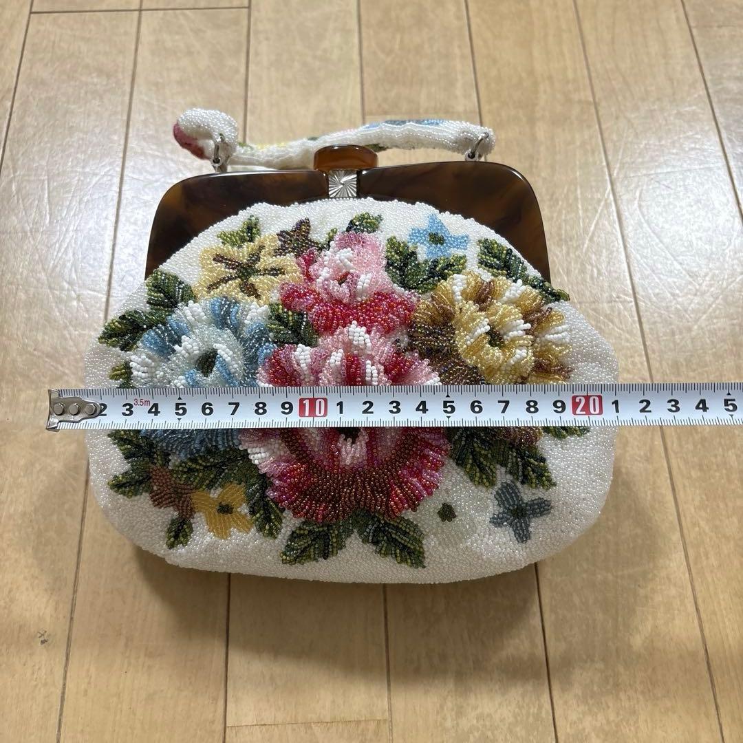 和装小物　ビーズバッグ　サンダル　ハンドバッグ　がま口　花柄