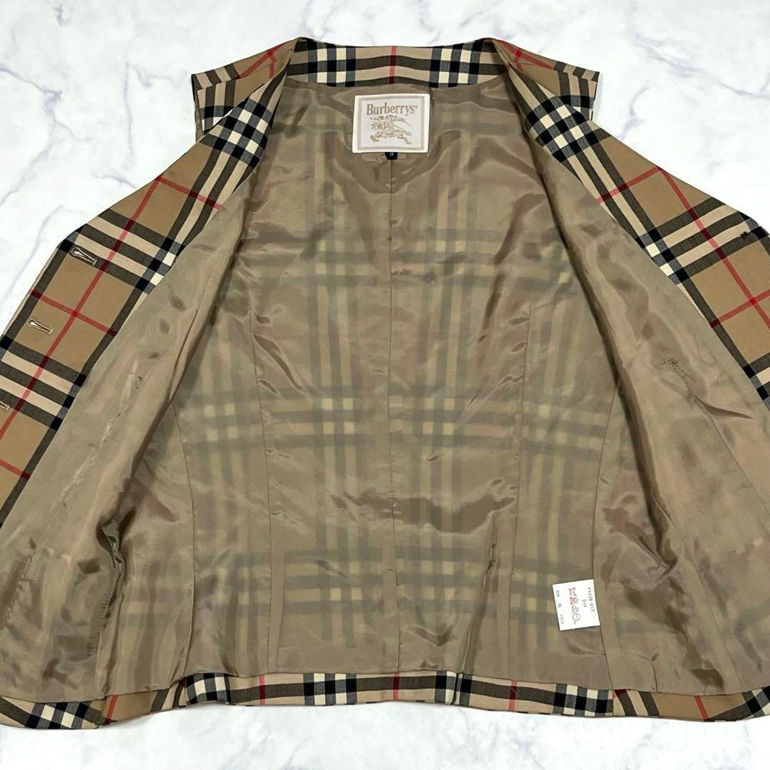 極美品✨Burberrys バーバリー ベスト ジレ ノバチェック 金ボタン