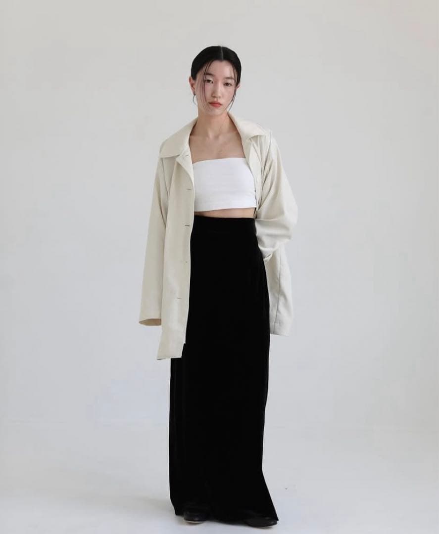 【値下げ】aere vintage satin coat ブラック
