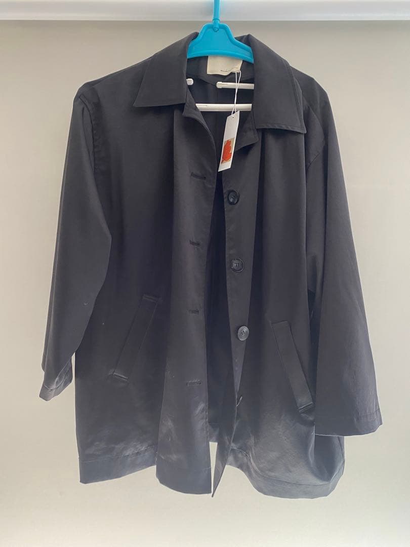 【値下げ】aere vintage satin coat ブラック