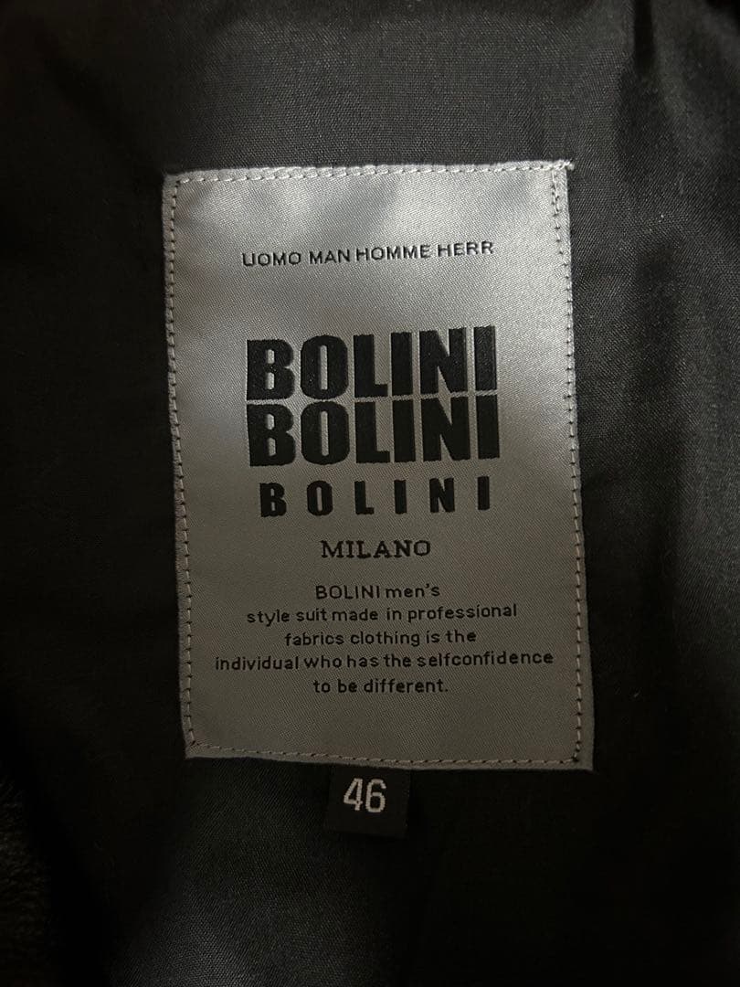 BOLINI ブラック ライダースジャケット 46