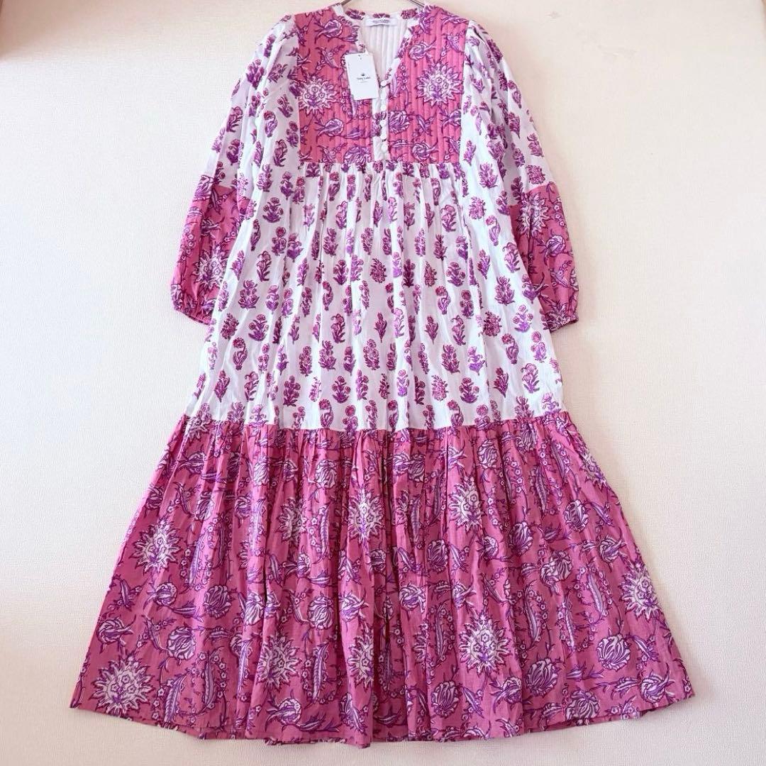 【新品】定価1万程　sonny label パネルプリントワンピース　インド製