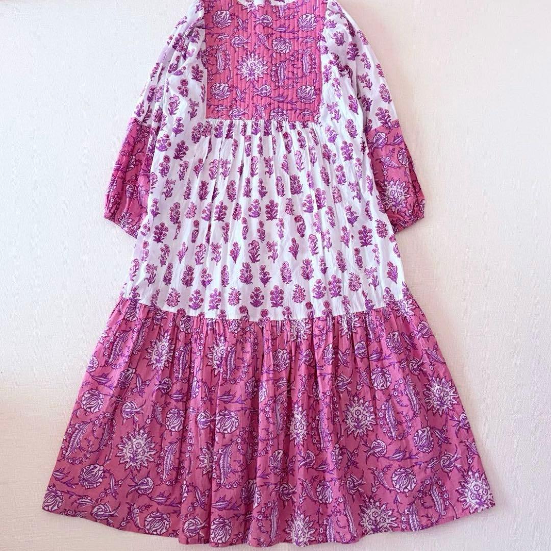 【新品】定価1万程　sonny label パネルプリントワンピース　インド製