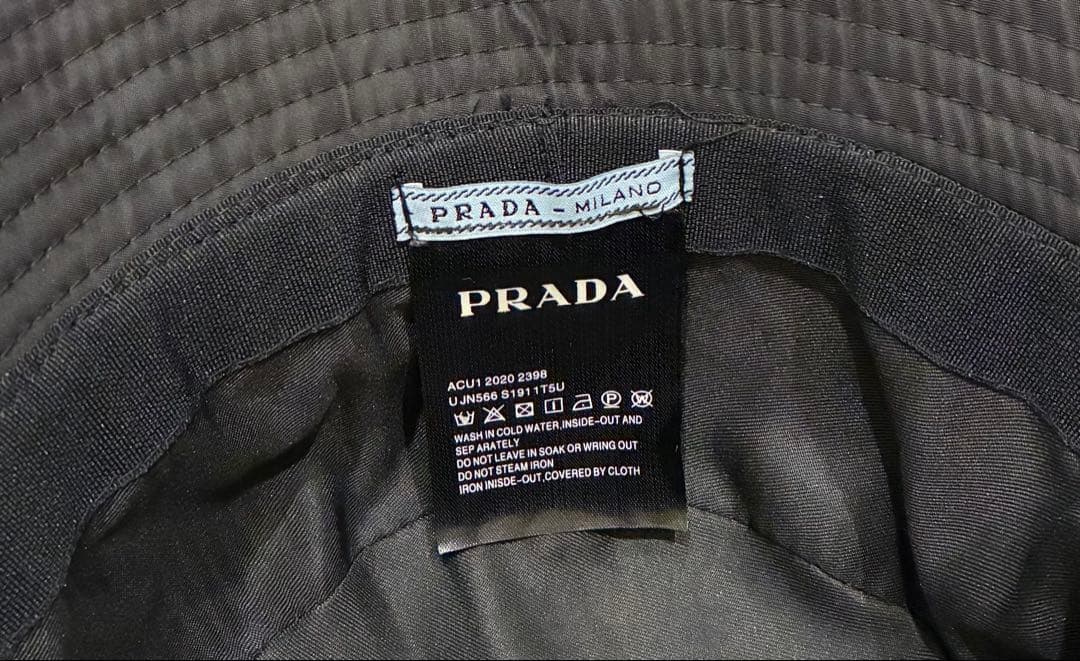 PRADA プラダ ブラック バケットハット バケハ
