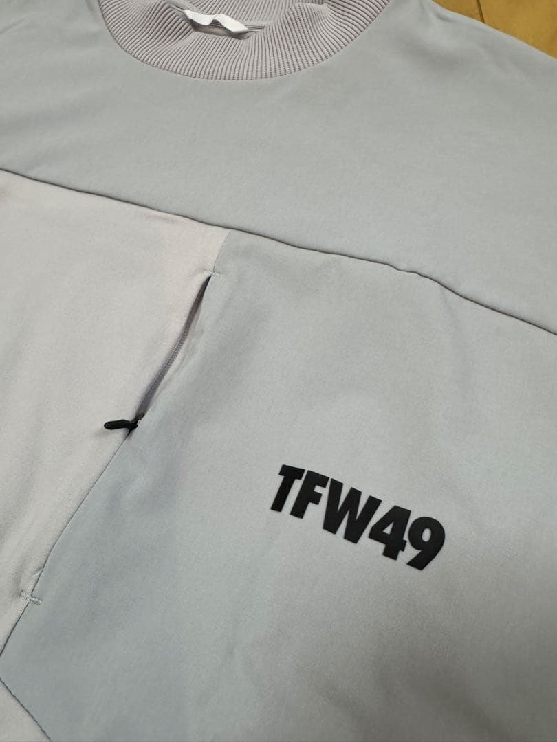 メンズウェア L/S THICK COLLAR CREW NECK SHIRT L.GREY