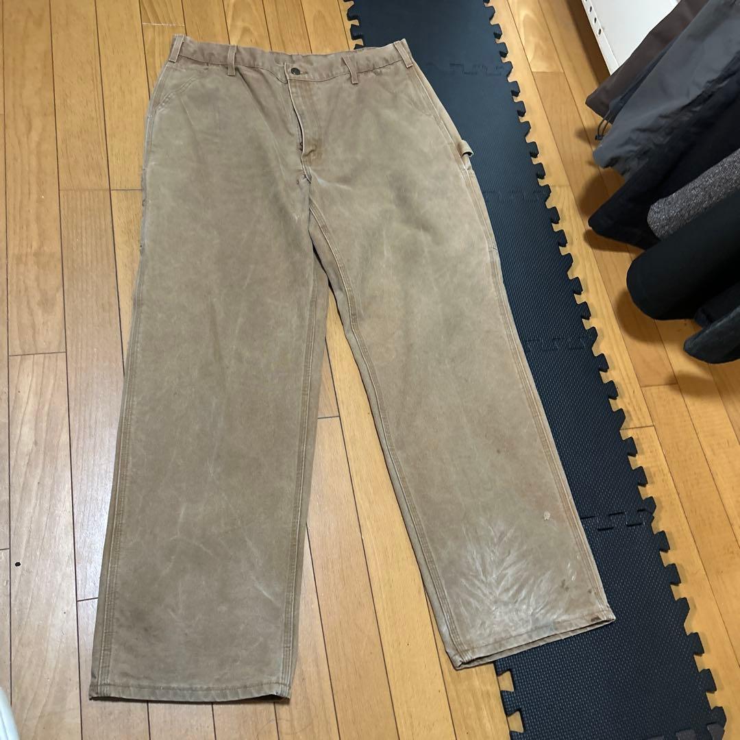 Carhartt ベージュ ワークパンツ　ペインター　アメリカ製