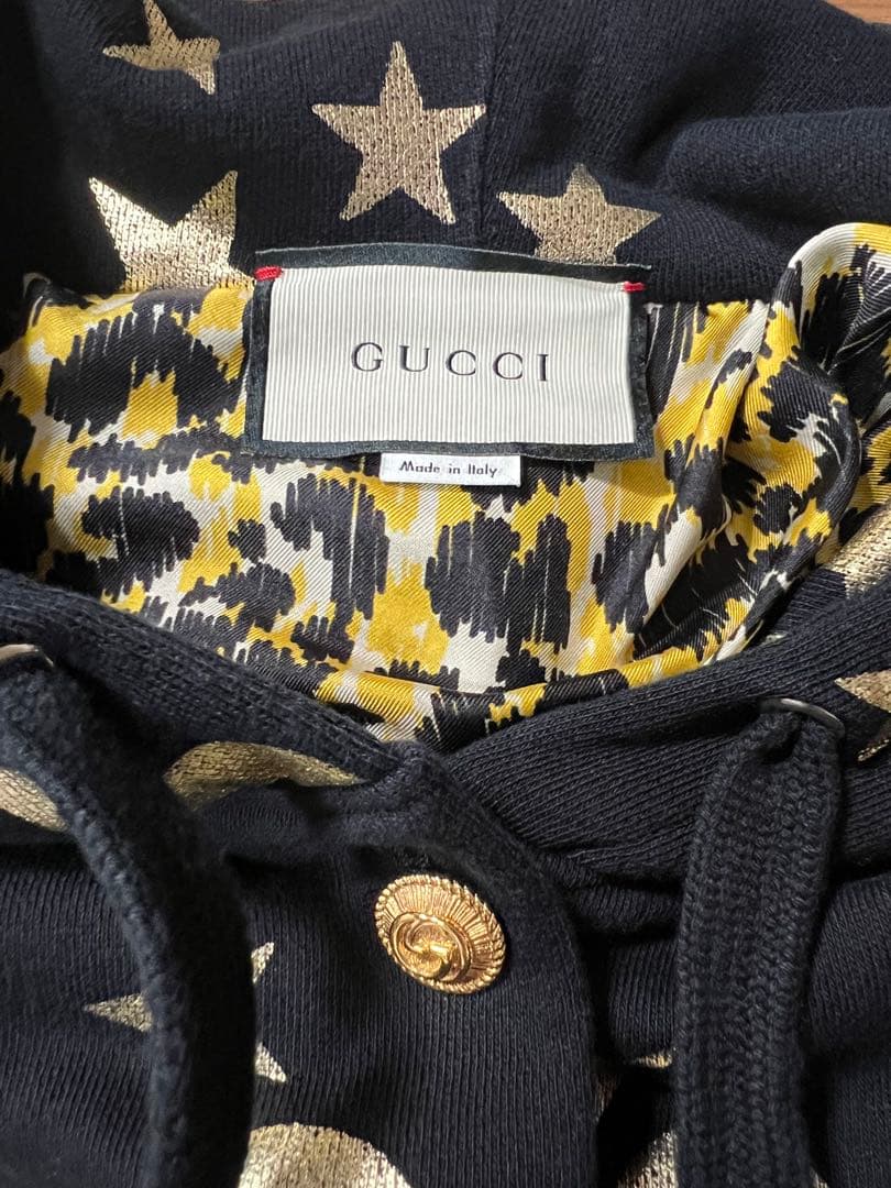 GUCCI 星と月プリント パーカー(フリーサイズ)