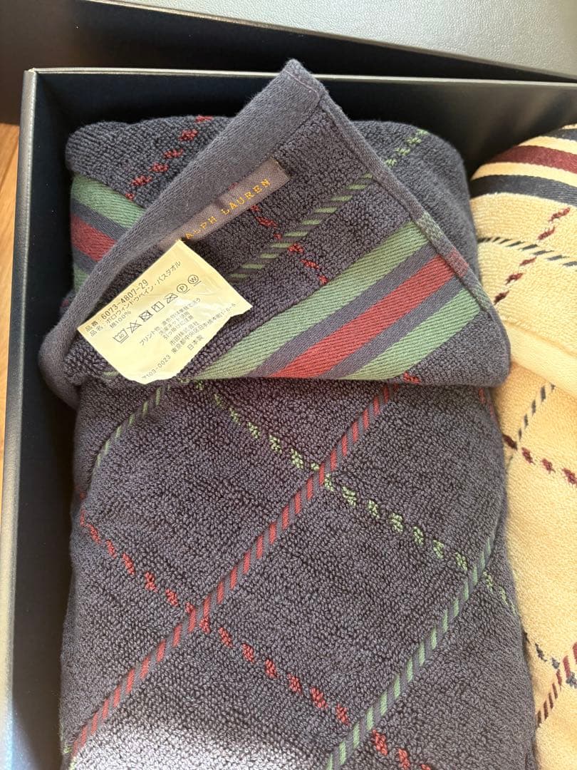 [新品未使用]Ralph Lauren バスタオル2枚セット ギフトボックス入り