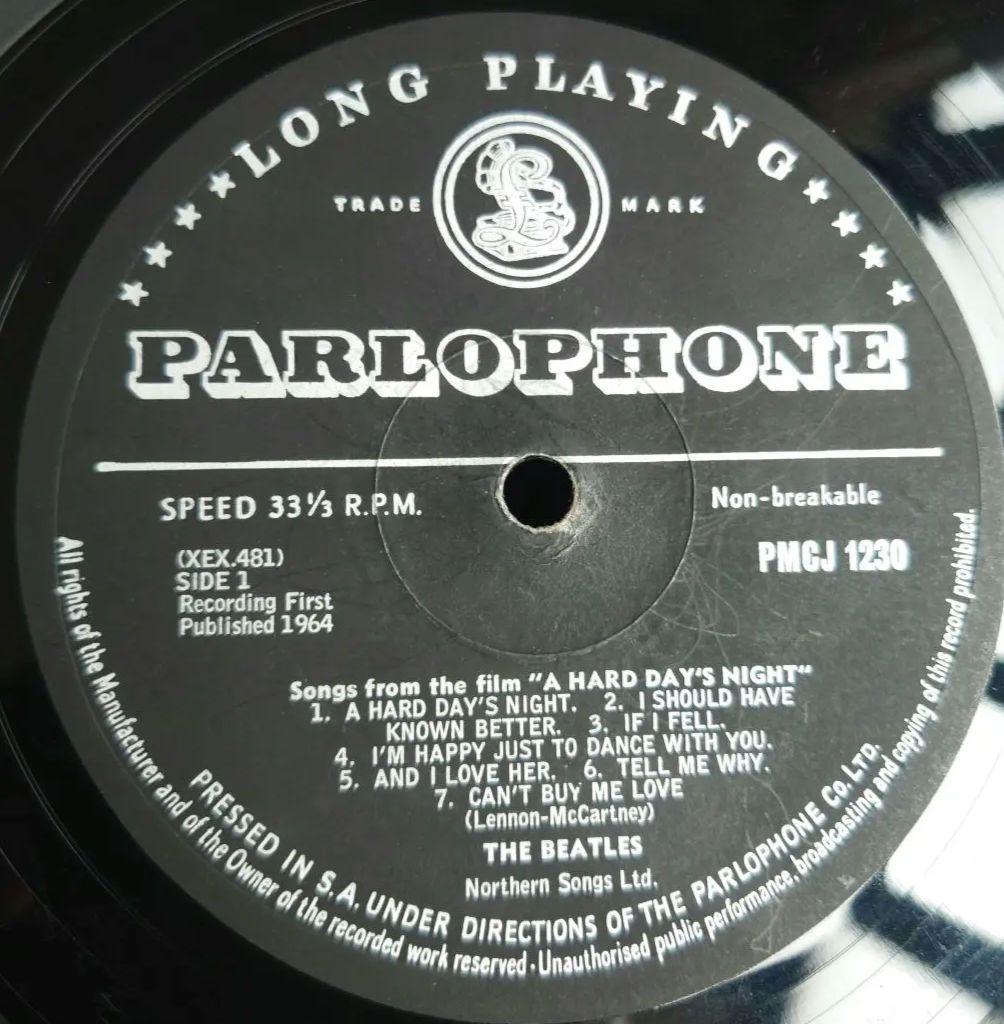 南アフリカ盤/THE BEATLES A HARD DAY'S NIGHT