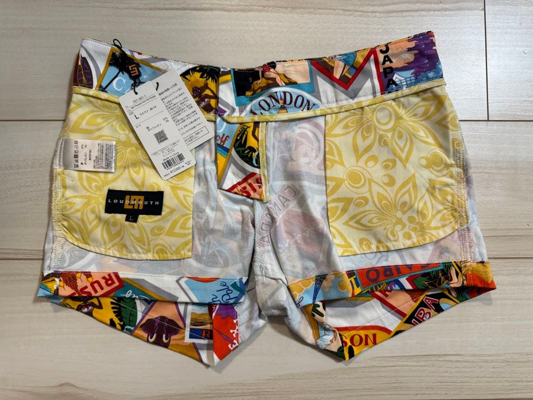 LOUDMOUTH 旅行地ポストカード柄 メンズパンツ