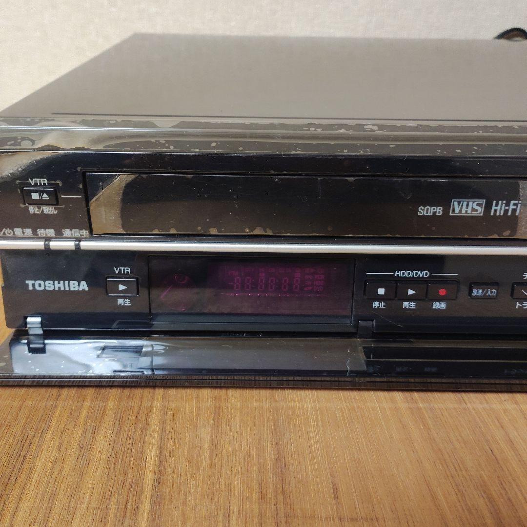 東芝 HDD/DVD/VHSレコーダーD-W255K【ジャンク品】リモコン付