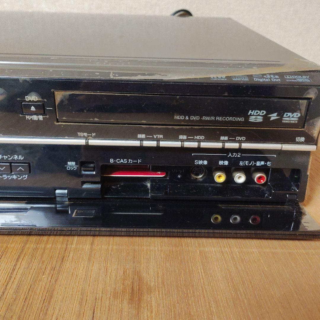 東芝 HDD/DVD/VHSレコーダーD-W255K【ジャンク品】リモコン付