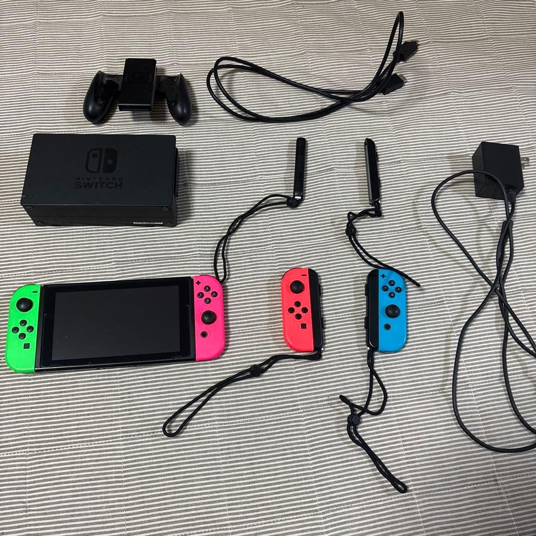 Nintendo Switch ネオンピンク・グリーン本体