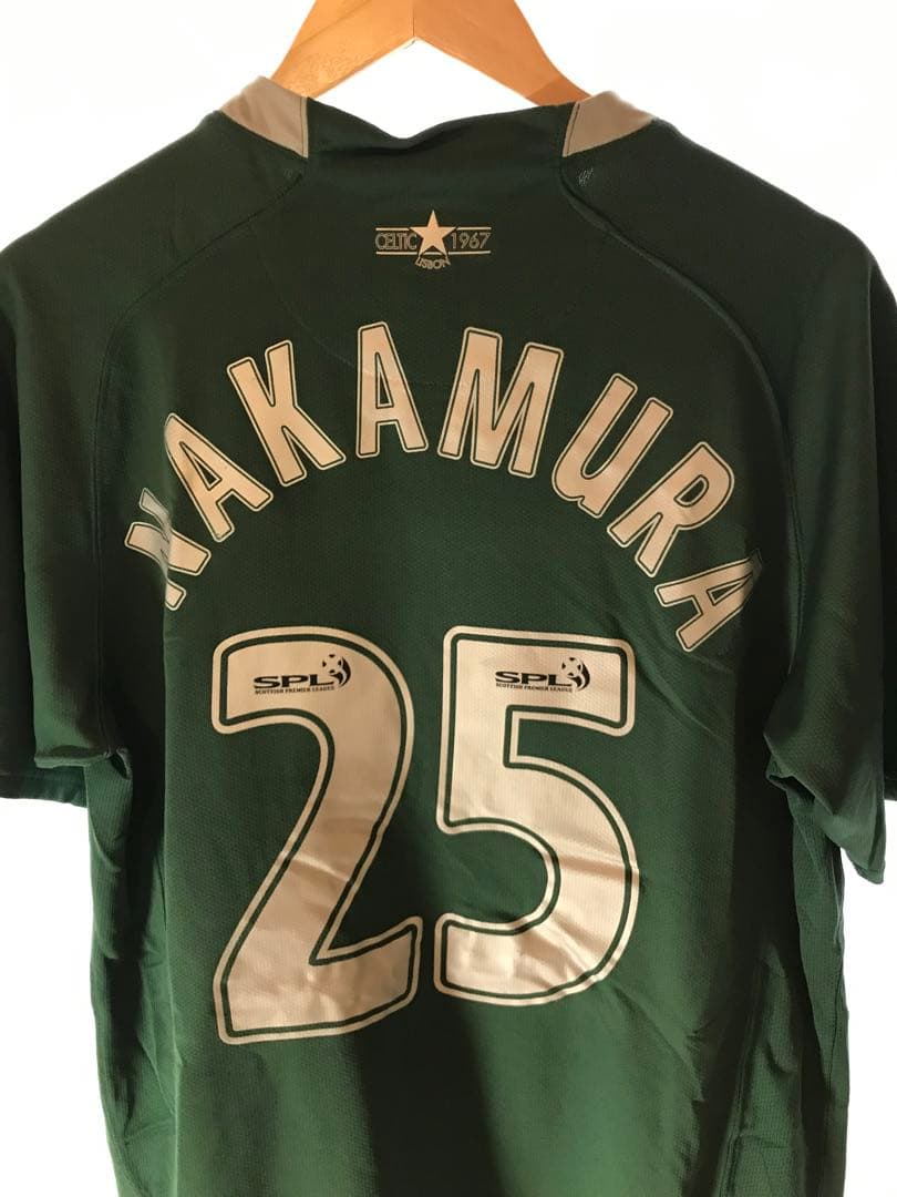 正規品 NIKE 07-08(A)セルティック「25」中村俊輔半袖Mユニフォーム