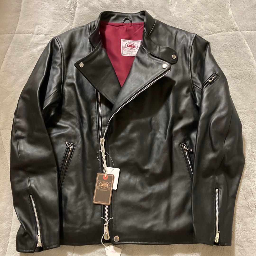 新品　希少ビッグサイズ46 JAMES GROSE リカルド　ダブルライダース