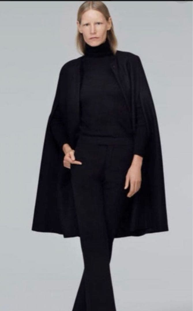 ZARA ケープコート　ブラック