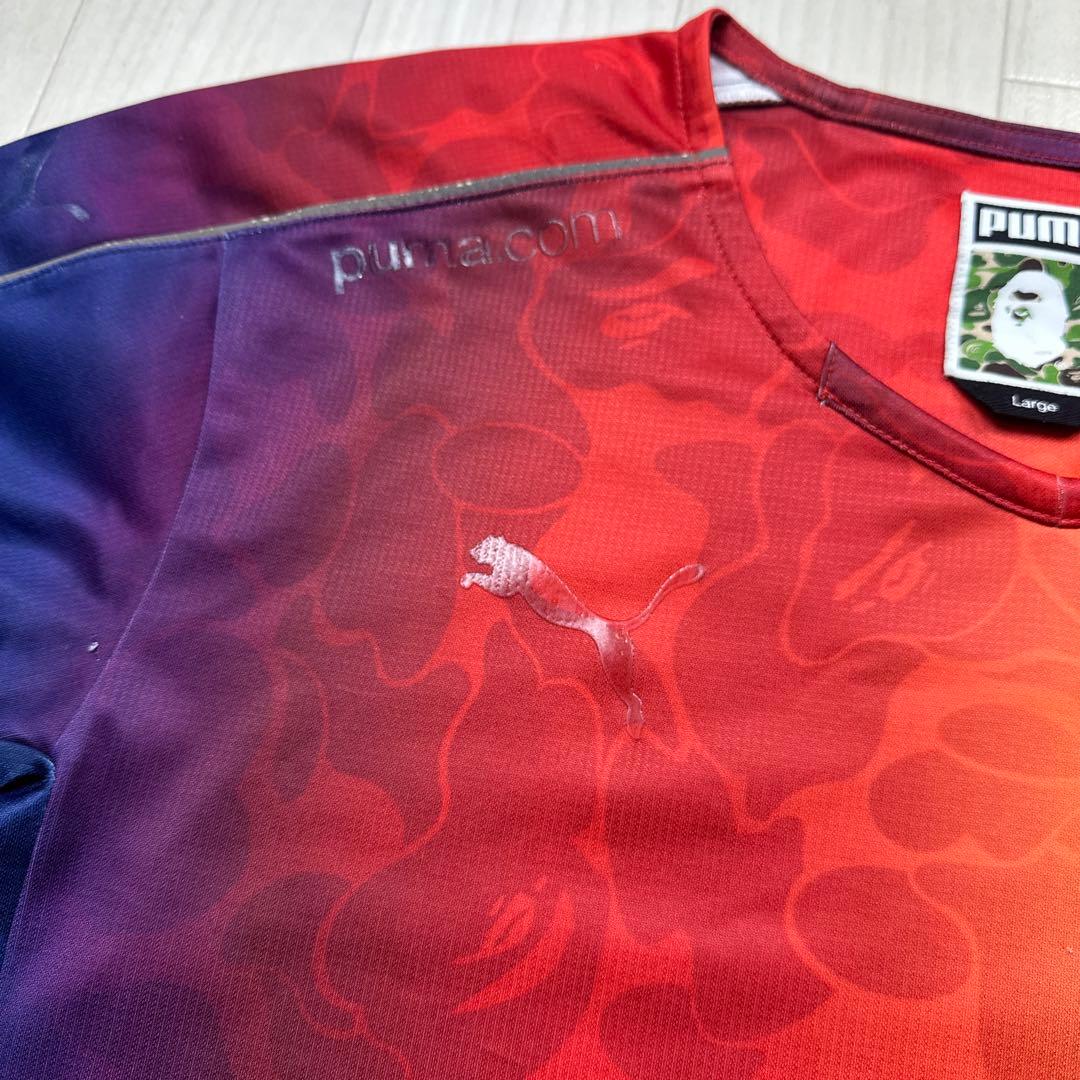 PUMA BAPE.FC サッカーシャツゲームシャツLグラデーションカラー