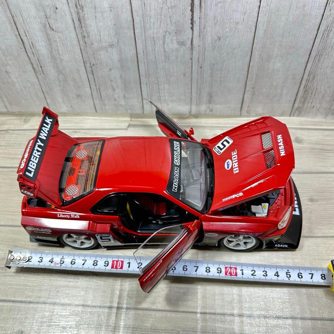 1/18 日産 スカイライン GT-R リバティーウォーク 合金ミニカーレッド