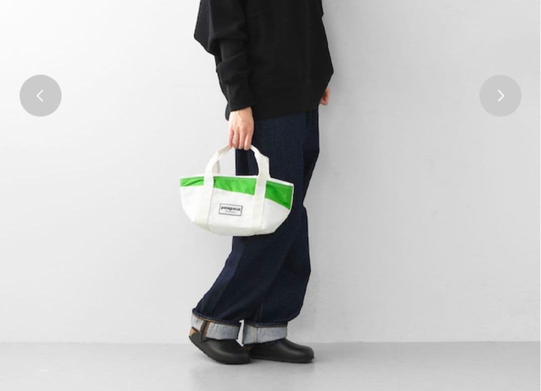 patagonia Mafia Mini Tote ホワイト/グリーン