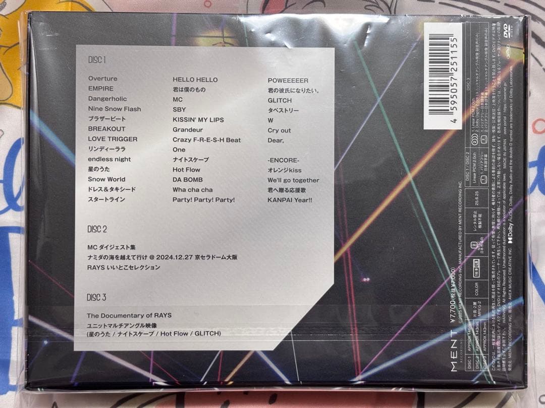  Man Dome Tour 2024 RAYS 3DVD初回限定盤