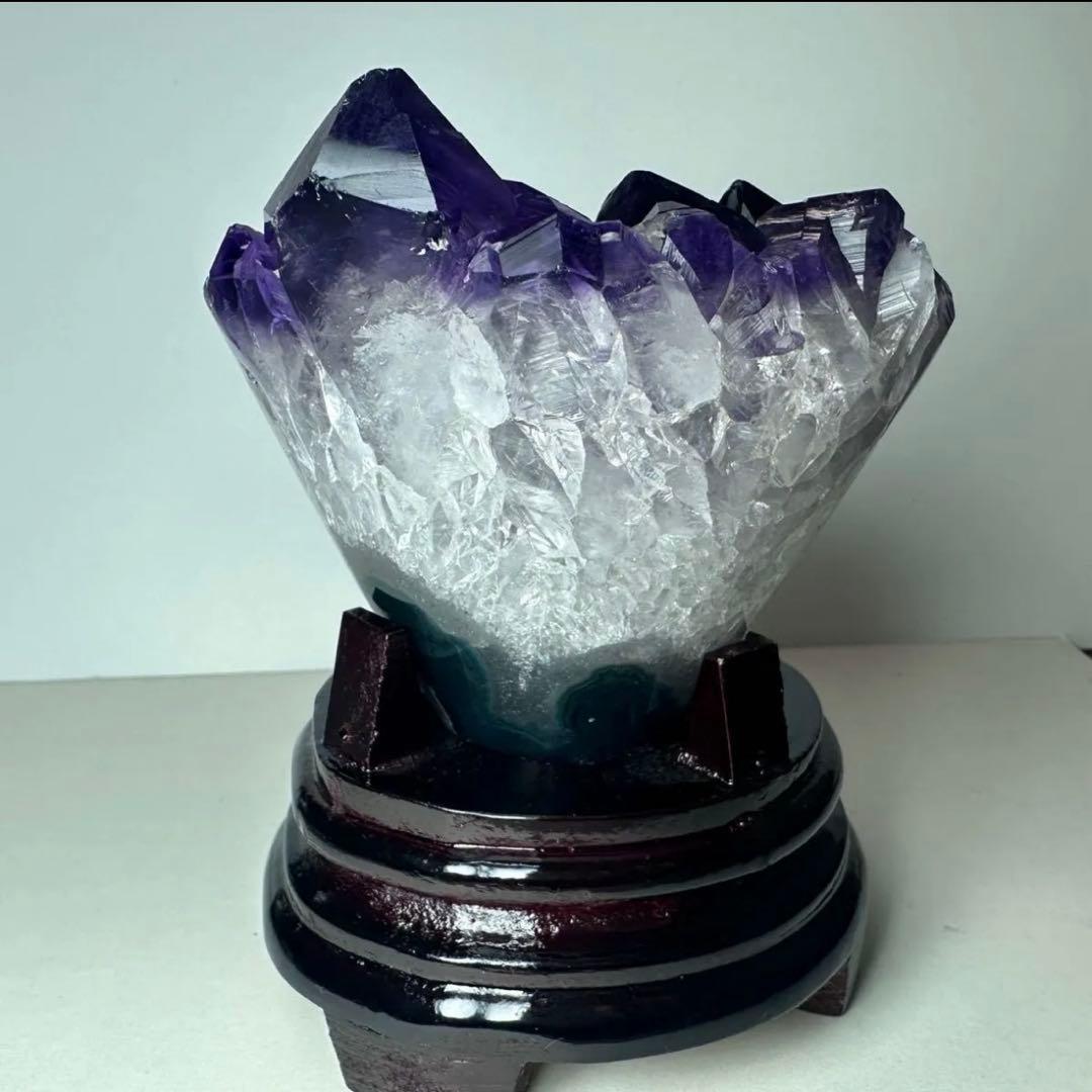 ✨フラワーアメジストクラスター 876g 紫水晶 原石 天然石 置物 ①