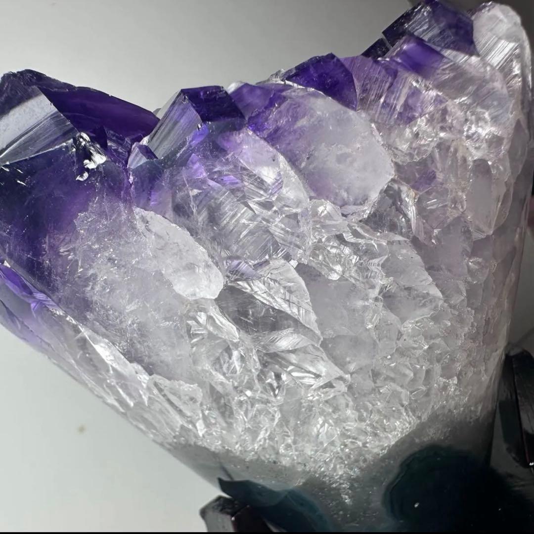 ✨フラワーアメジストクラスター 876g 紫水晶 原石 天然石 置物 ①