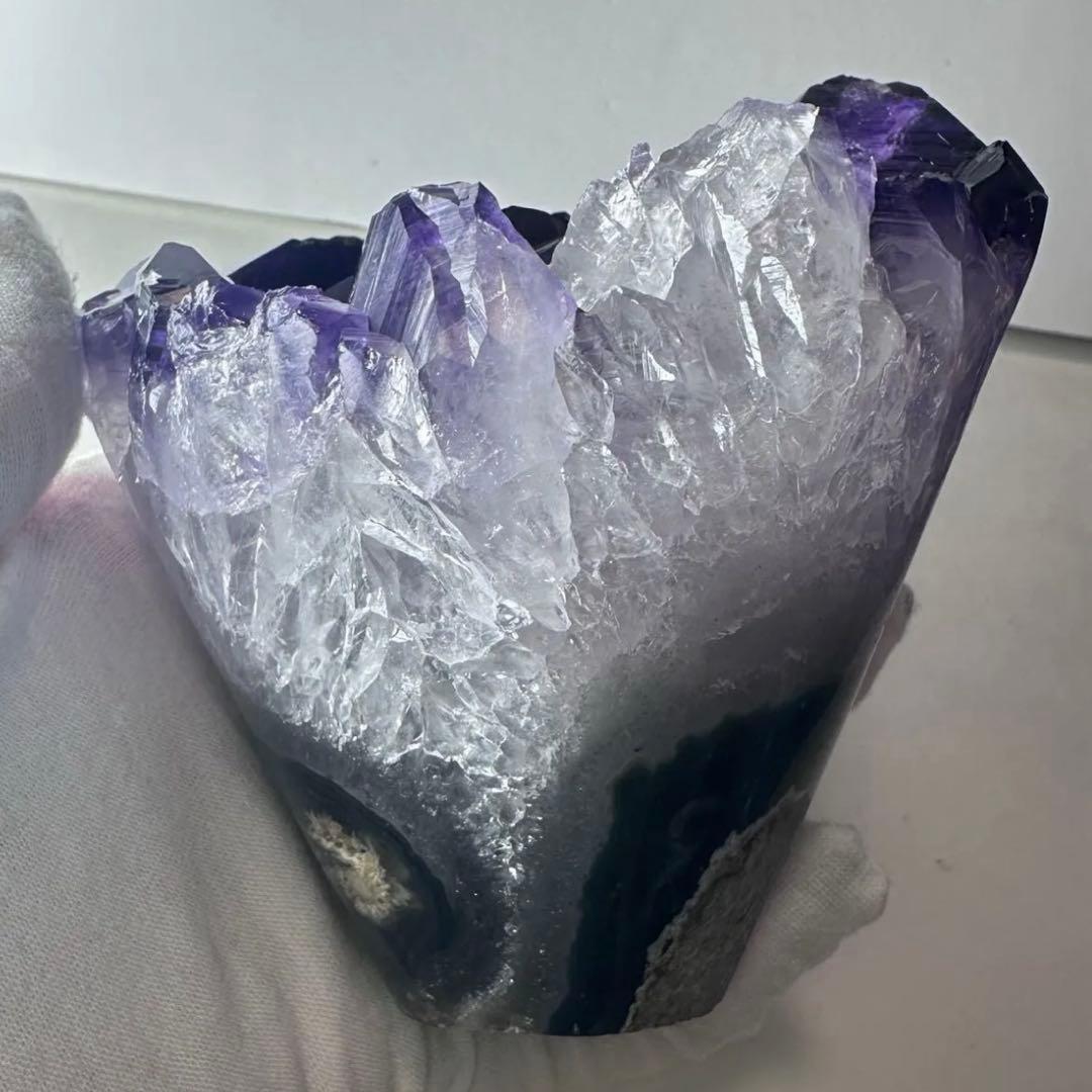 ✨フラワーアメジストクラスター 876g 紫水晶 原石 天然石 置物 ①