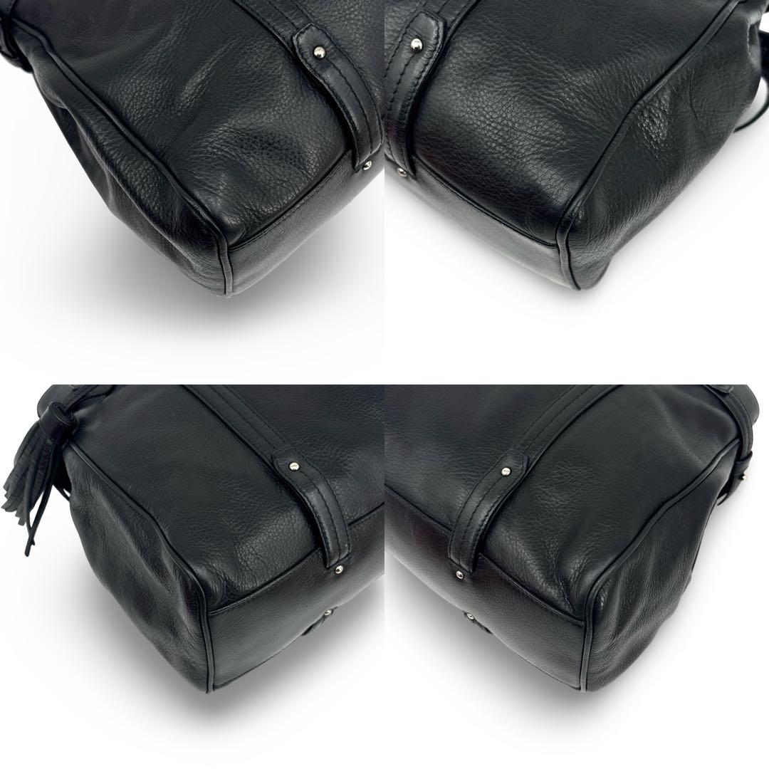 美品】BALLY バリー　トートバッグ　ショルダー　肩掛け　A4 革　レザー　黒